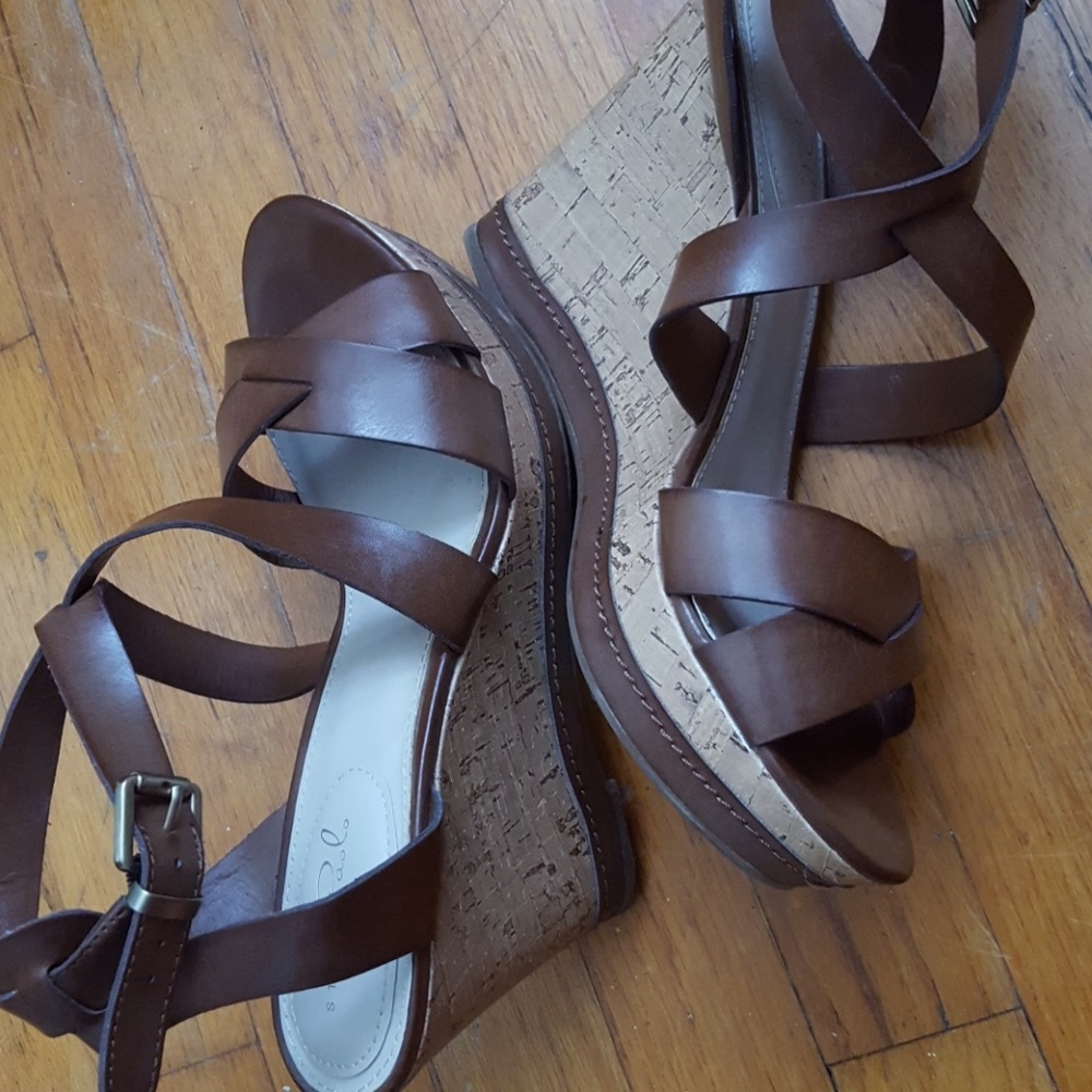 Brown Wedge Sandals
